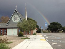 Church with Rainbow